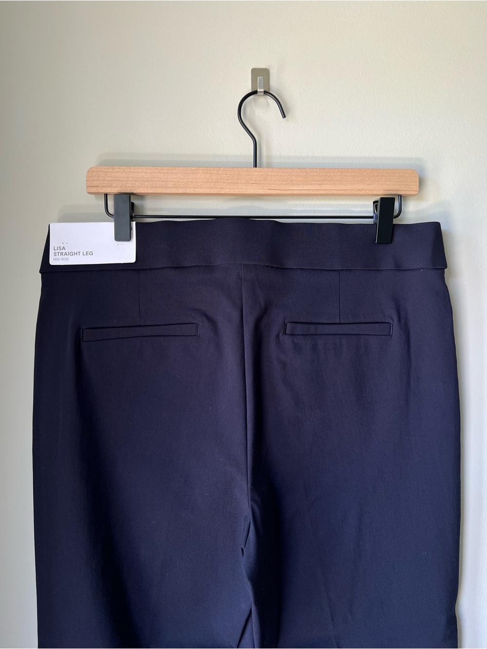 NWT Liz Claiborne Lisa Womens Straight Pull-On Pant Color Navy Size 10 - Picture 8 of 9